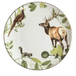 Mont Blanc 2 piatti dessert porcellana con animali del bosco #6