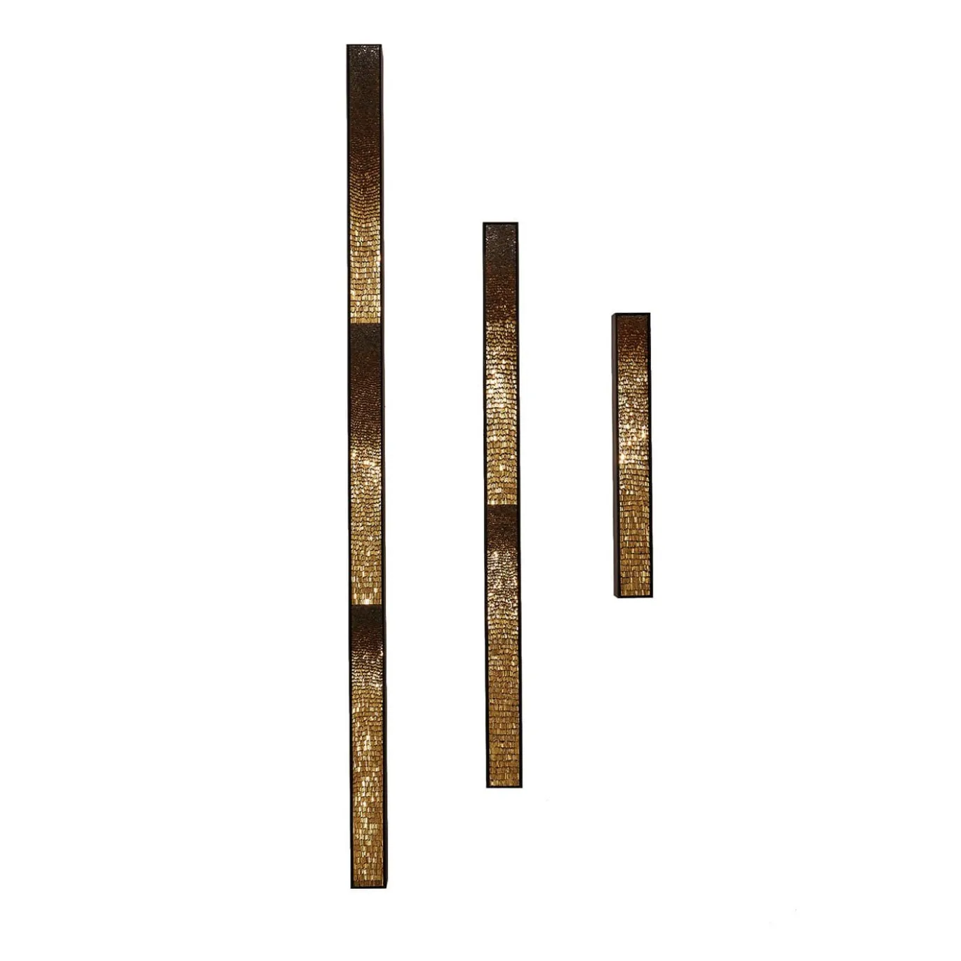 Movimento N221 N222 N223 Set Di 3 Pannelli Decorativi In Vetro Oro