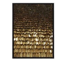Movimento N256 Pannello Decorativo In Vetro Oro