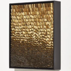 Movimento N254 Pannello Decorativo In Vetro Oro