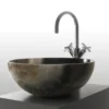 Nabhi Collection Lavabo Bowl N.4 Small in Light Sky Onyx
