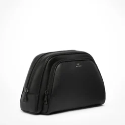 Necessaire Vanity Case in pelle di vitello nera