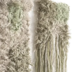 Noloom Surgis 005 Arazzo dittico Menta, muschio, lino, grigio chiaro