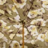 Ombrello colore khaki con fiori e glitter