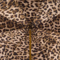 Ombrello con manico a forma di leone leopardato