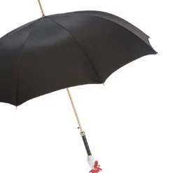Ombrello con Manico a Gallo Nero in Metallo