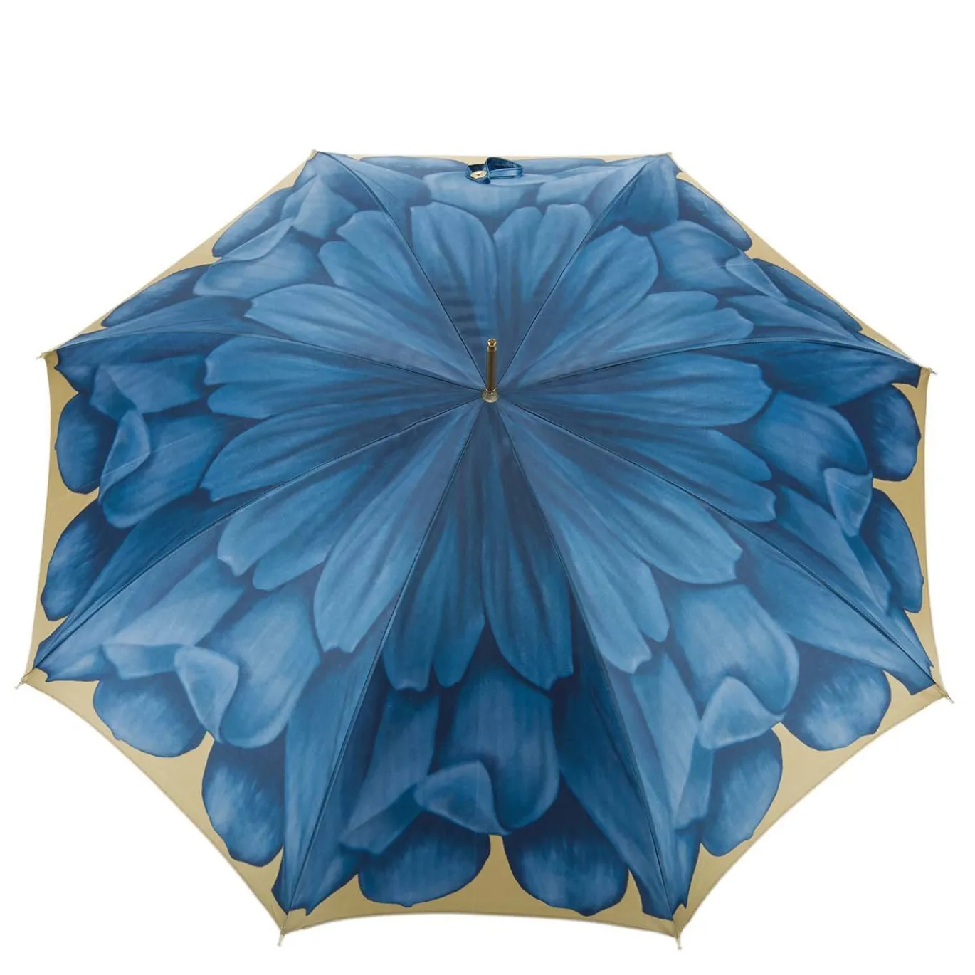 Ombrello Dahlia Blu con Manico in Acetato