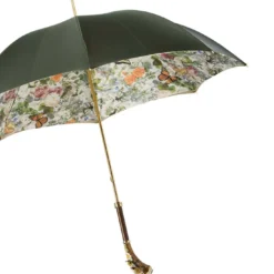 Ombrello di Lusso in Ottone Verde con Swarovski� e Manico ad Ape