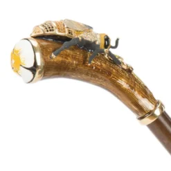 Ombrello di Lusso in Ottone Verde con Swarovski� e Manico ad Ape