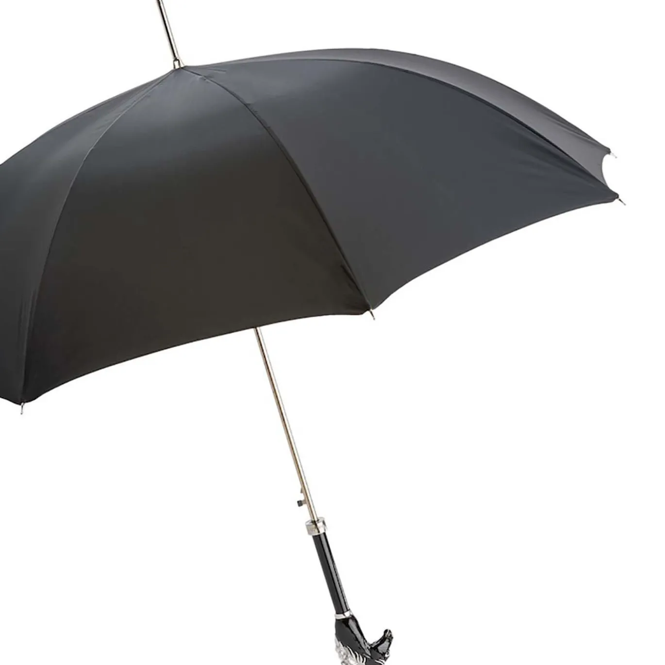 Ombrello in Ottone Nero con Manico a Cavallo