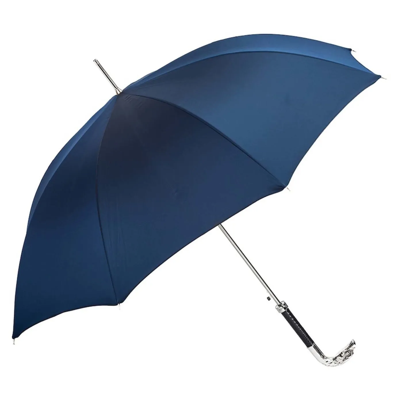 Ombrello Navy con manico d'argento a forma di aquila