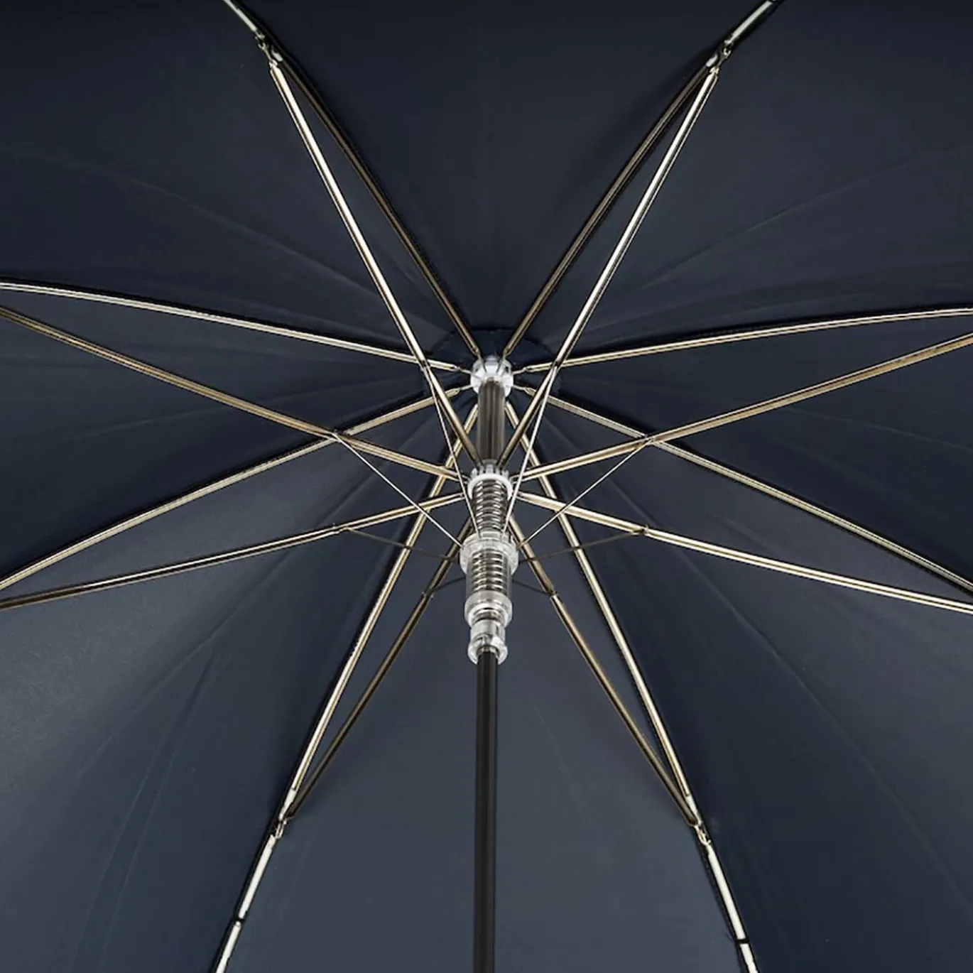 Ombrello Navy con manico d'argento a forma di aquila