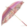 Ombrello rosa e fiori con manico in acetato