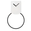 Orologio a pendolo da parete TOVI in acciaio bianco