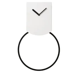 Orologio a pendolo da parete TOVI in acciaio bianco