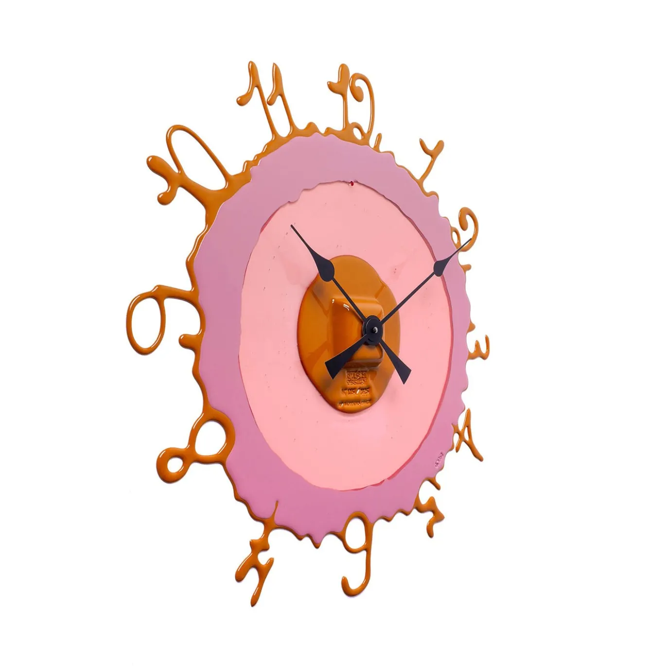 Orologio da parete Round The Clock in resina di Gaetano Pesce
