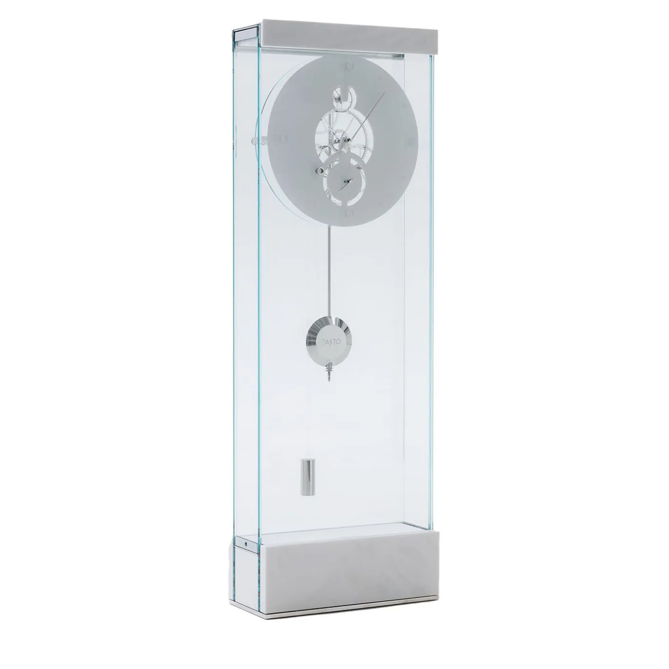 Orologio Takto Adagio 03 in marmo bianco e vetro