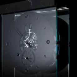 Orologio TAKTO Adagio 03 in marmo nero e vetro