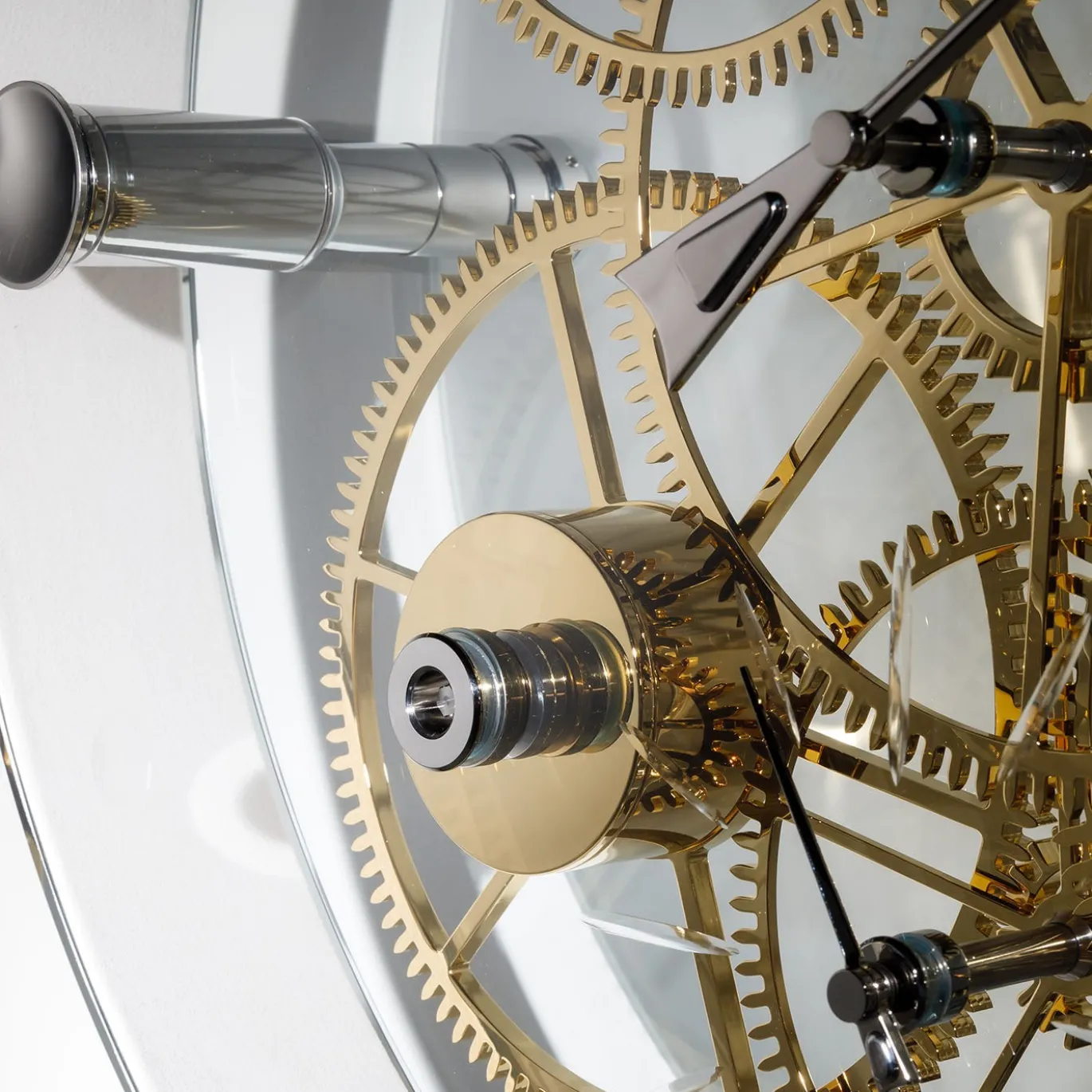 Orologio Takto Presto 02 in Acciaio e Vetro Bianco