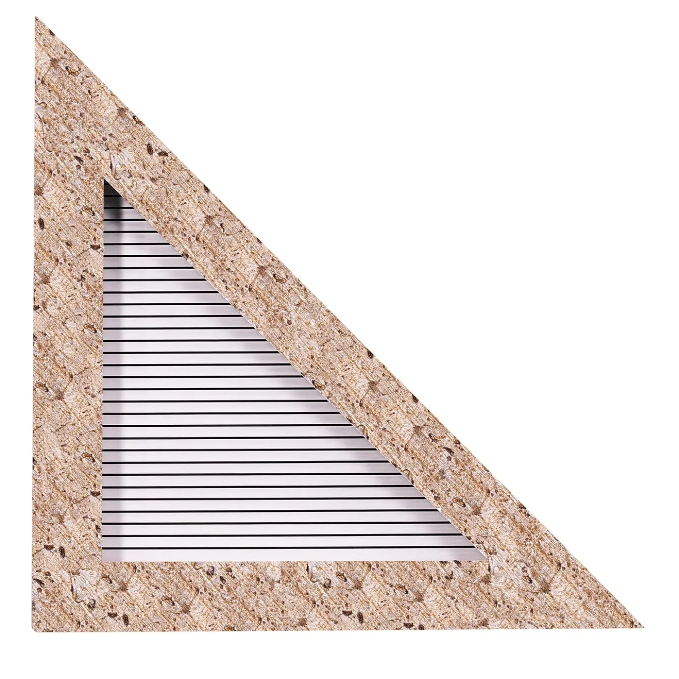 ORU Collection Decorazione murale a triangolo in travertino anticato di lusso