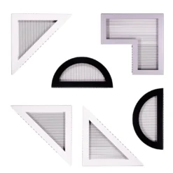 ORU Collection Essential Argento Grigio Angolo Decorazione da parete