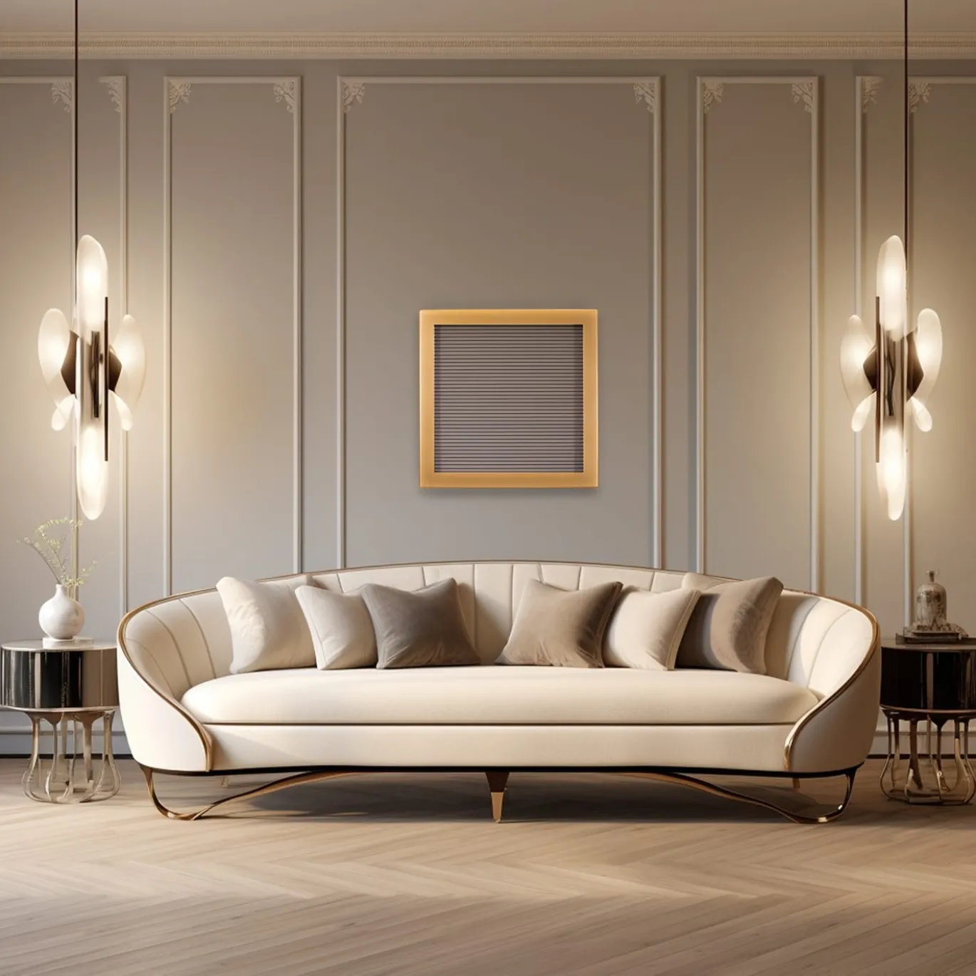 ORU Collection Essential Golden Square Wall Decor