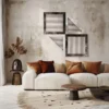 ORU Collection Luxury Grigio Carnico Marmo Quadrato Decorazione da parete
