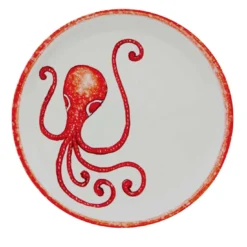 Osteria Set di 6 piatti rossi da 28 cm