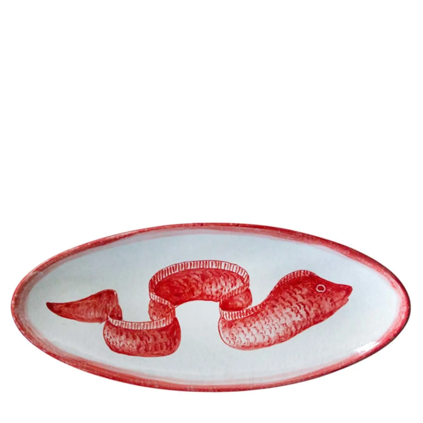 Osteria Vassoio ovale grande rosso 55x24cm