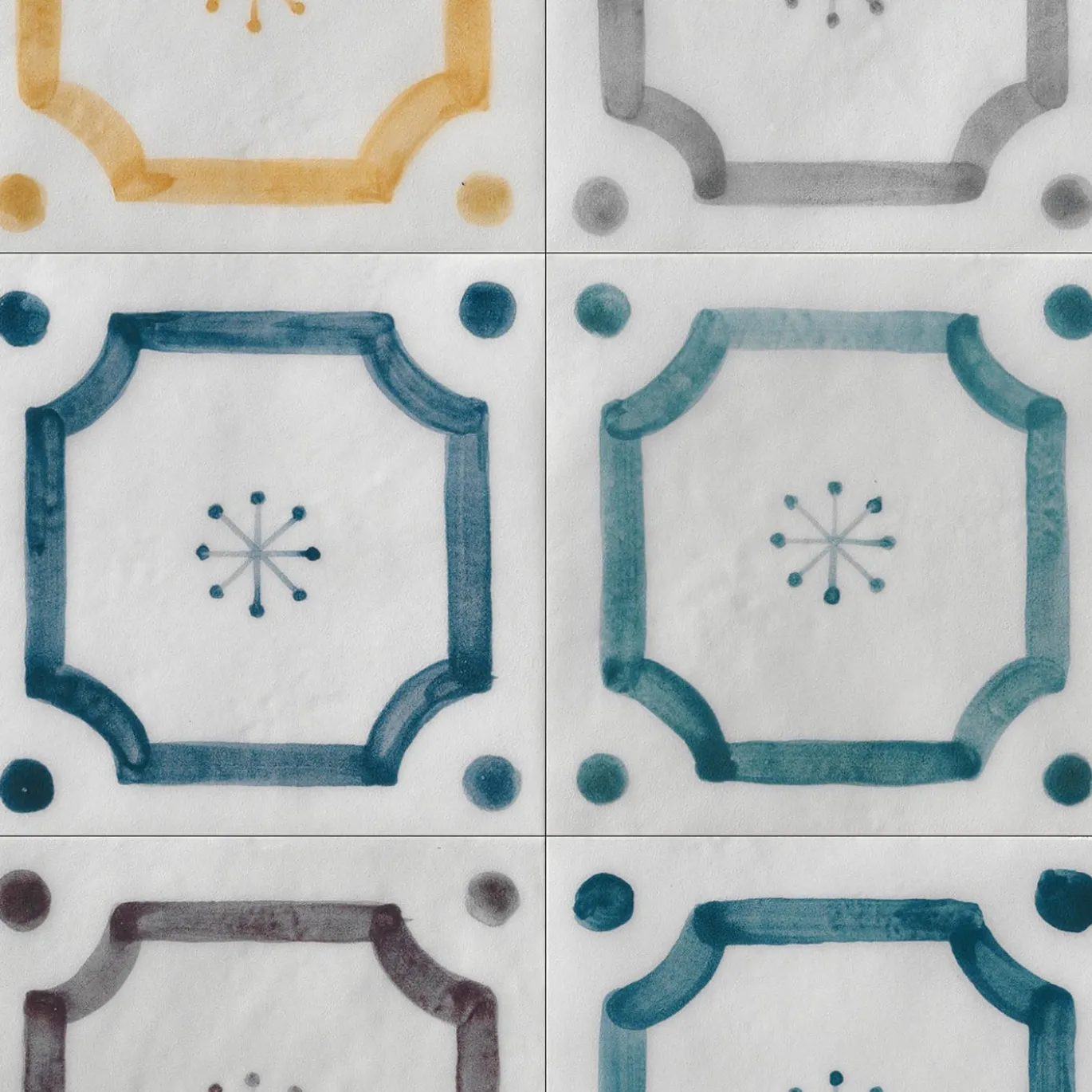 Ot Budoni Mint Set di 24 piastrelle quadrate