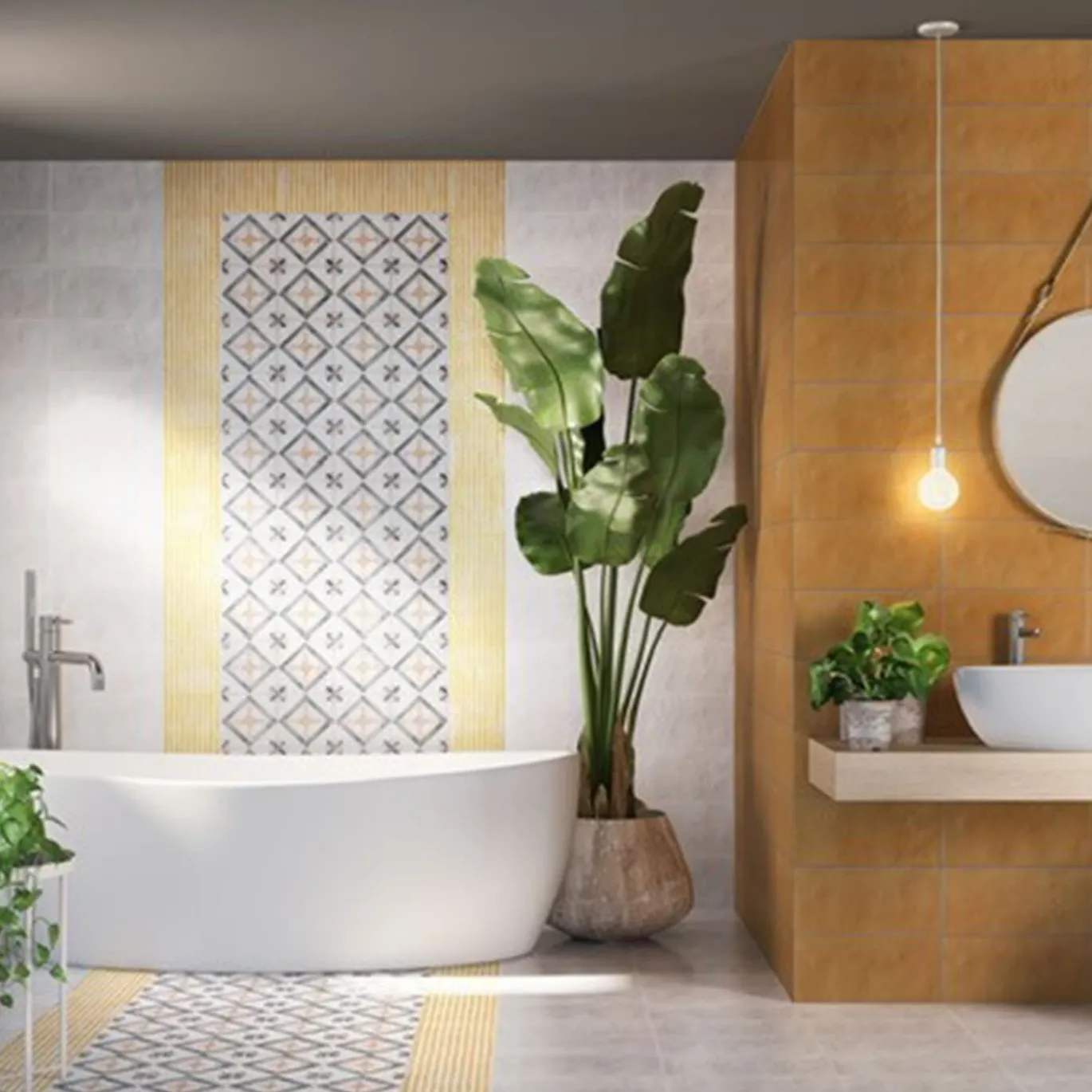 Ot Isuledda Menta Blue Set di 24 piastrelle quadrate