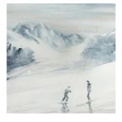 Ouka Ski Lesson Pittura acrilica su tela