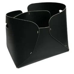 Overlaps Cesta regular in cuoio nera