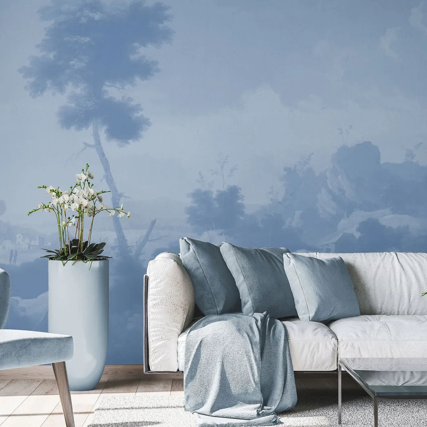 Paesaggio 1 Blue Timeless 23 Carta da parati