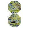Panarea Set di 2 tovagliette ottagonali lucide stampate in fibra di legno