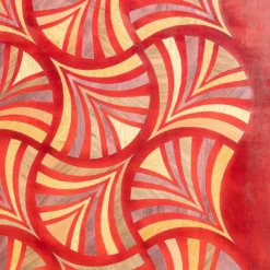 Pannello Decorativo Dynasty Flutter in Pelle Rossa