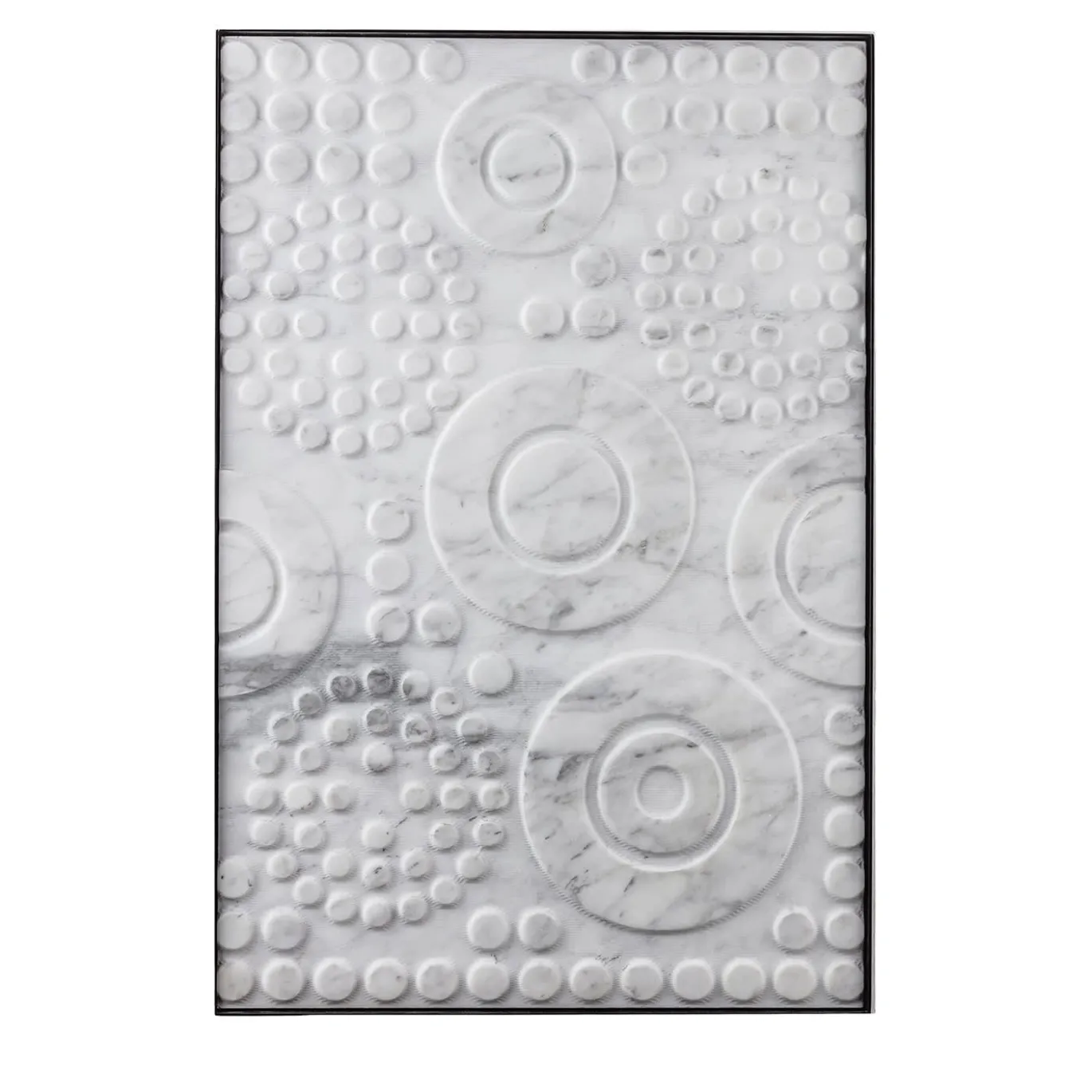 Pannello decorativo in marmo Carrara bianco Round