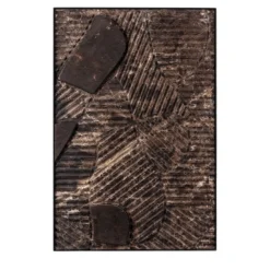 Pannello decorativo in marmo Emperador marrone e pietra Pece Terre Arate
