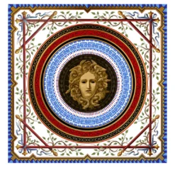 Pannello decorativo Medusa Neoclassico in oro