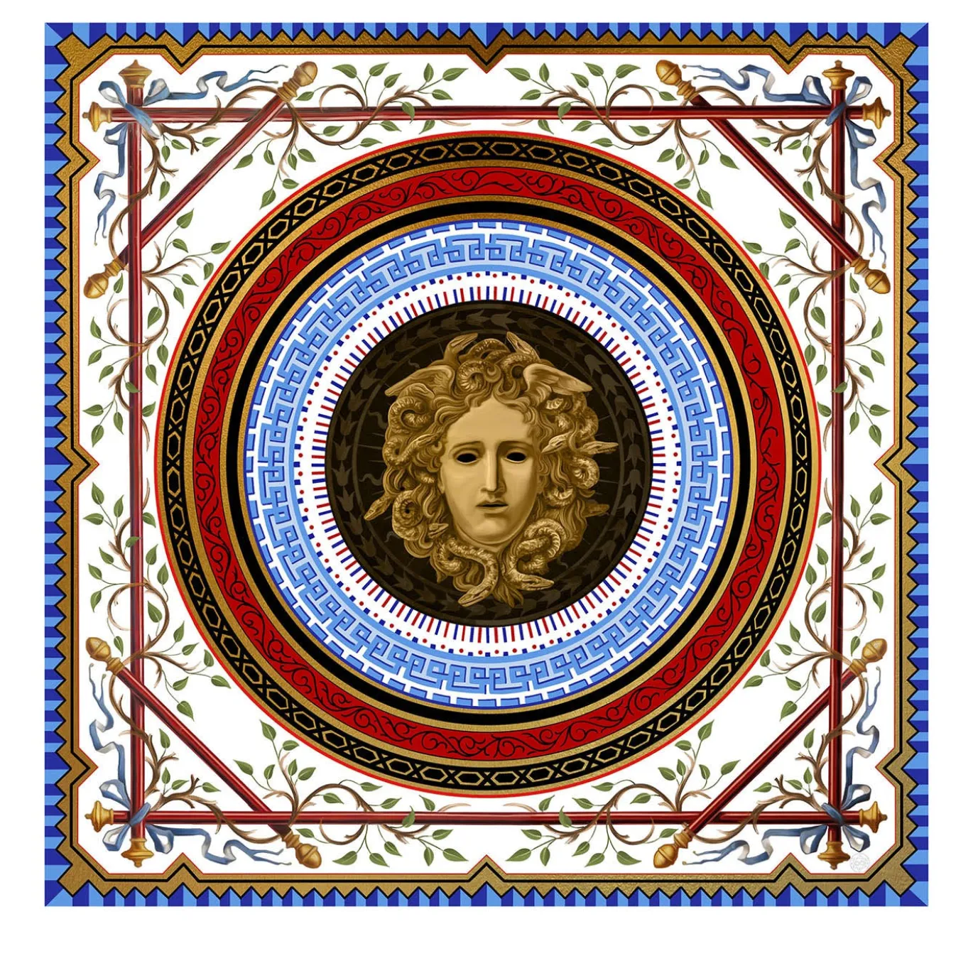 Pannello decorativo Medusa Neoclassico in oro
