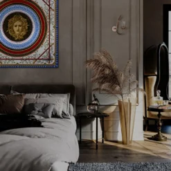 Pannello decorativo Medusa Neoclassico in oro