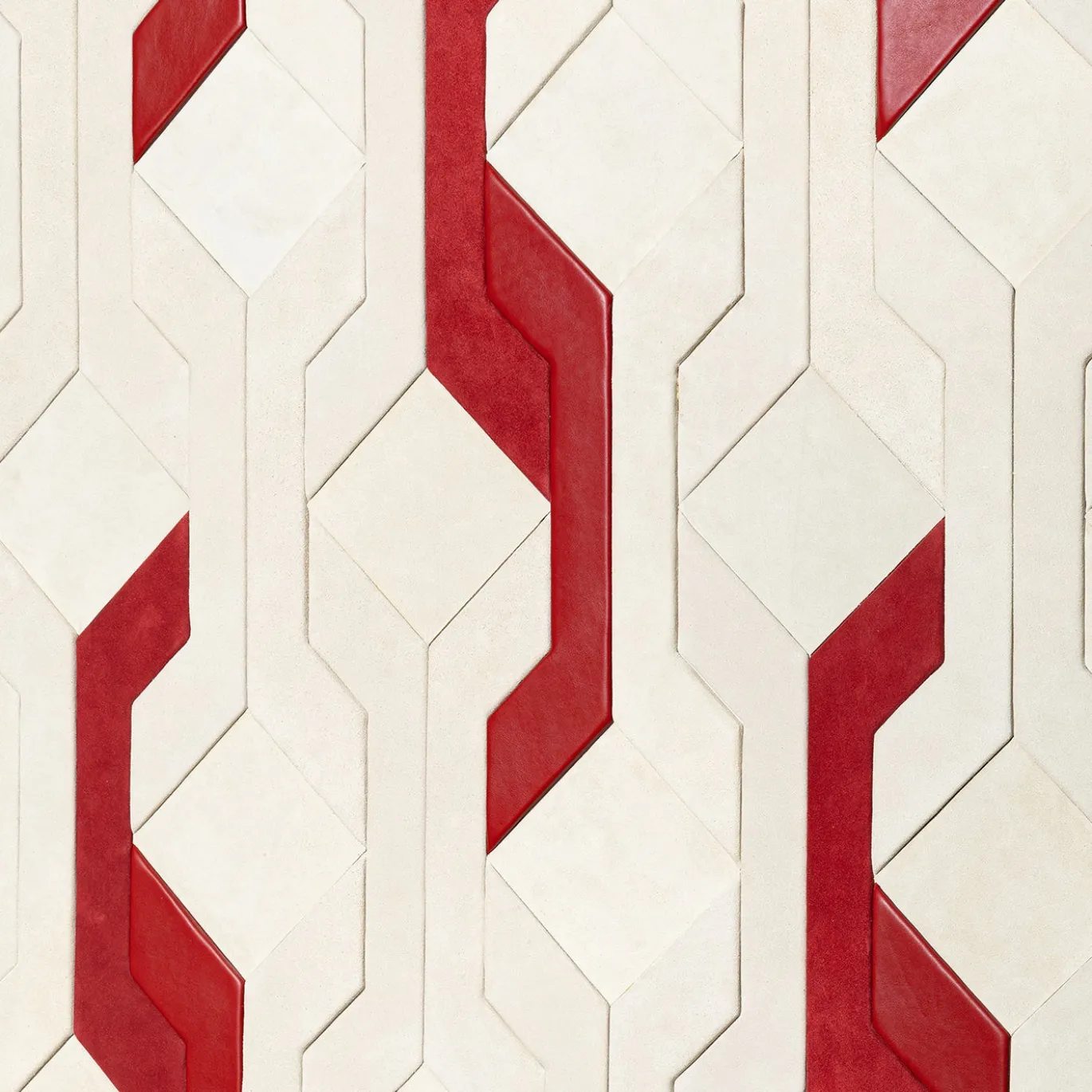 Pannello Decorativo Parenthesis Geometrico in Pelle