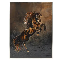 Pannello Decorativo Rettangolare Wild Horse con Cristalli