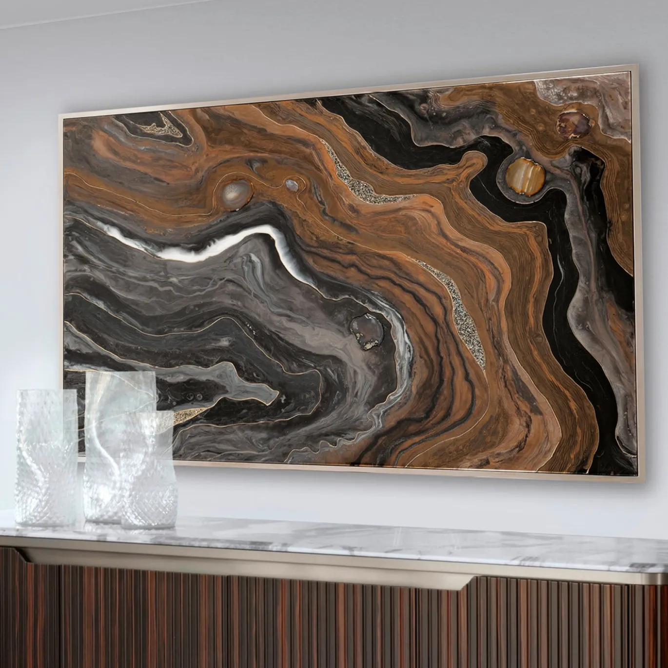 Pannello Decorativo Rettangolare Brown Moonstone