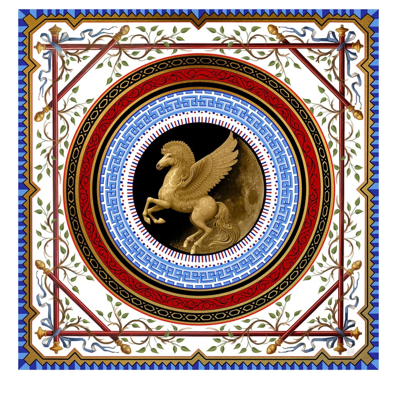 Pannello d'oro mitologico Pegaso