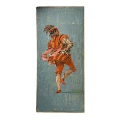 Pannello in legno dipinto a mano Parma Blue