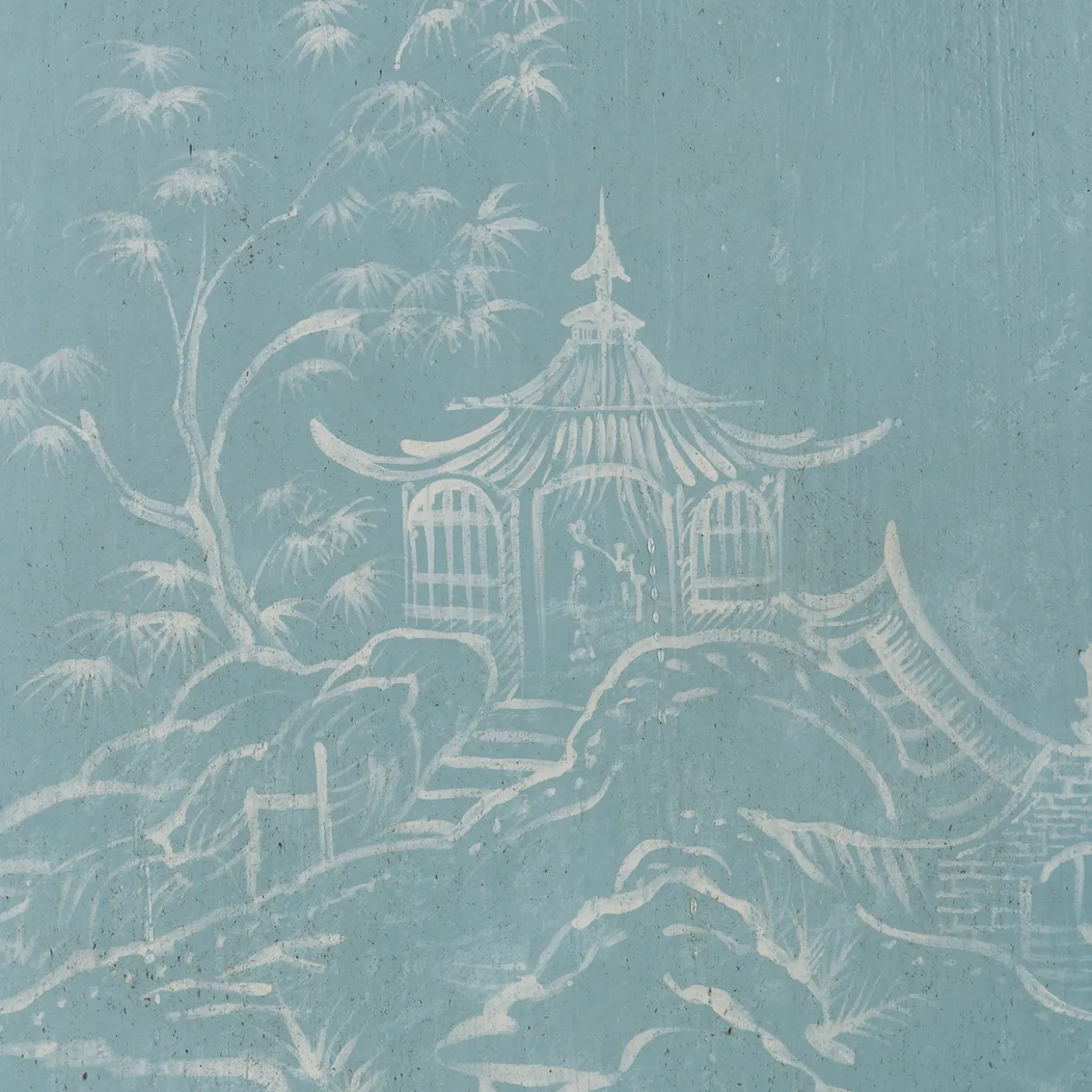 Pannello Parma Bamboo Azzurro e Bianco con motivo Chinoiserie