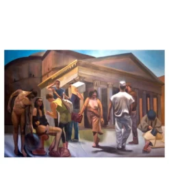 Pantomima Phanteon Pittura olio su tela