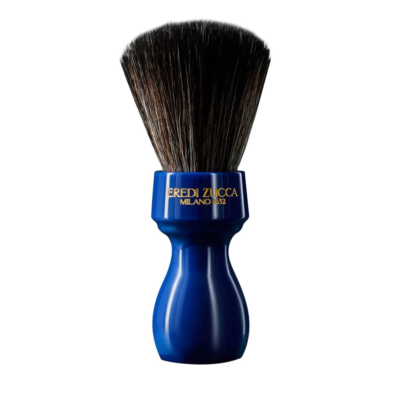 Pennello da barba sintetico in resina blu