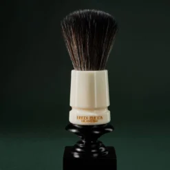 Pennello da barba sintetico in resina avorio